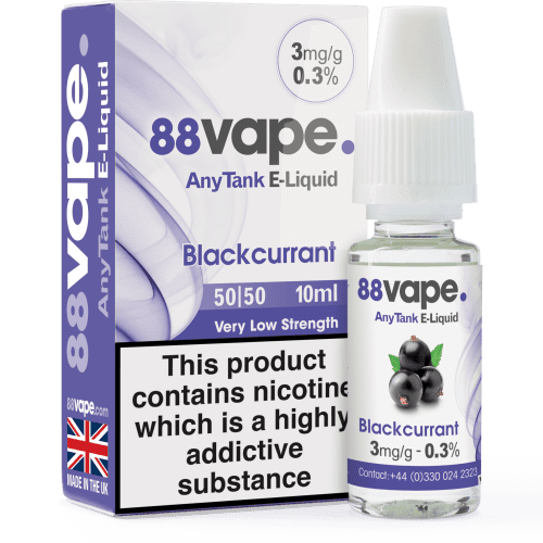 88vape 10ml blackcurrant e liquid 140447