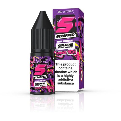 STRAPPED RELOADED GRAPE SODA STORM 10ML NIC SALT E - LIQUID - Super E - cig